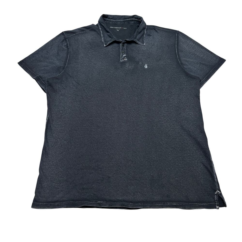 John Varvatos Star USA Soft Colalr Peace Polo Shirt Men's 2XL Minimalist